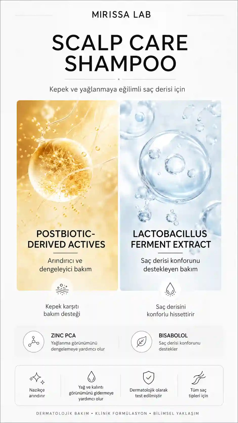 Mirissa Lab scalp shampoo featured active ingredients