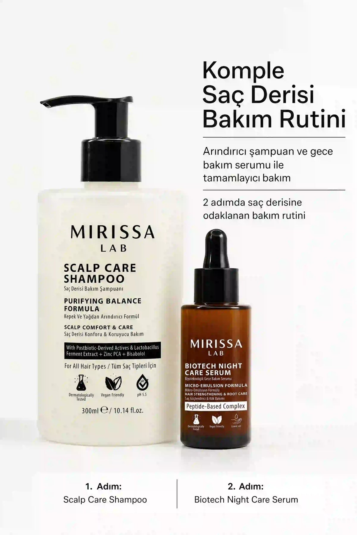 Mirissa Lab şampuan ve saç serumu saç derisi bakım seti
