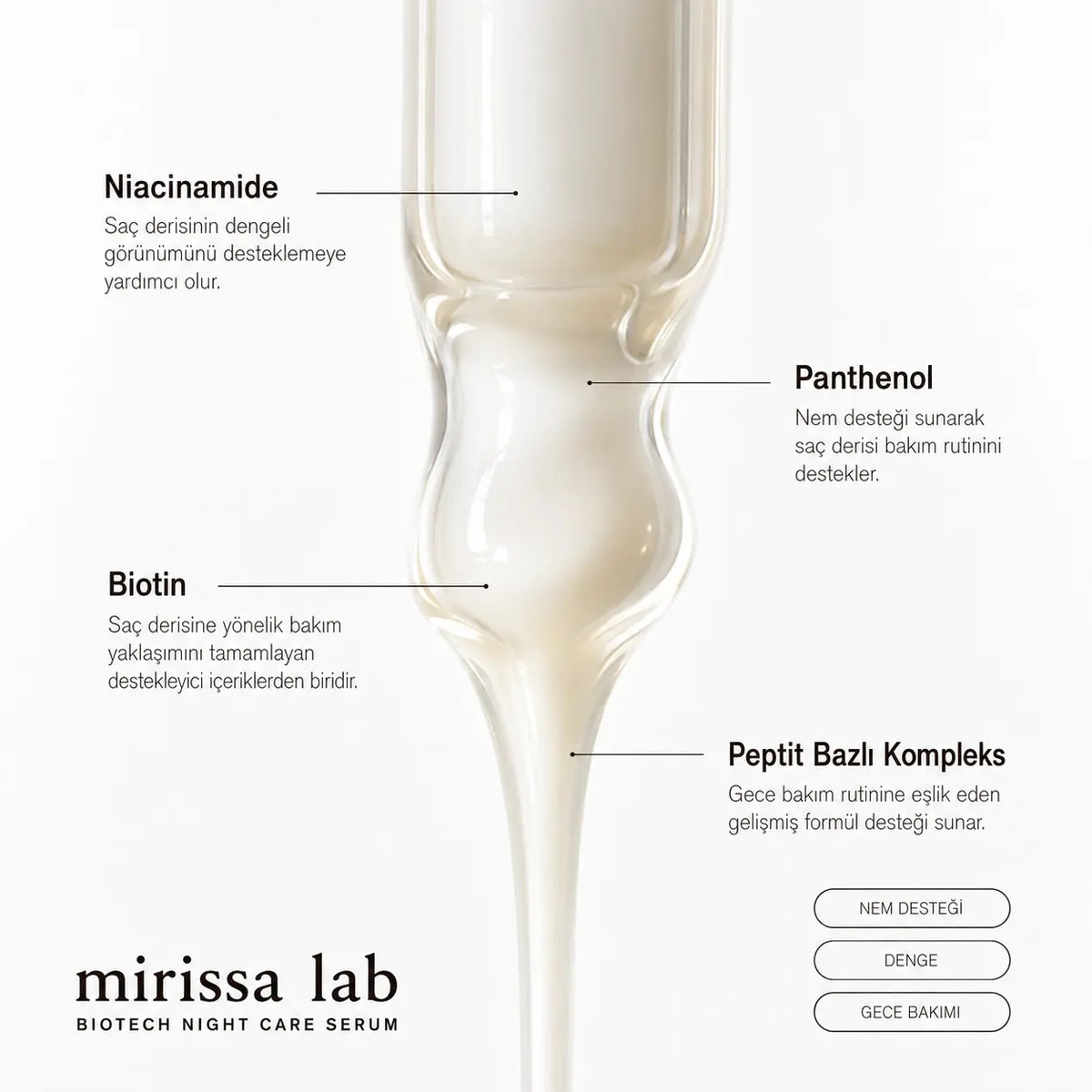 Mirissa Lab saç serumu içerik ve kullanım bilgileri
