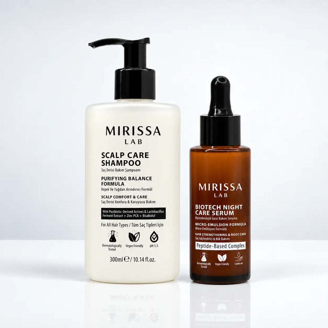 Mirissa Lab saç derisi bakım seti şampuan ve serum