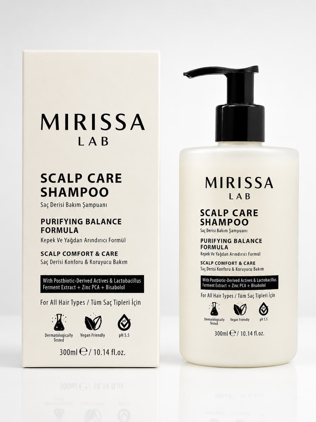Mirissa Lab care set includes sulfate-free scalp shampoo 300 ml