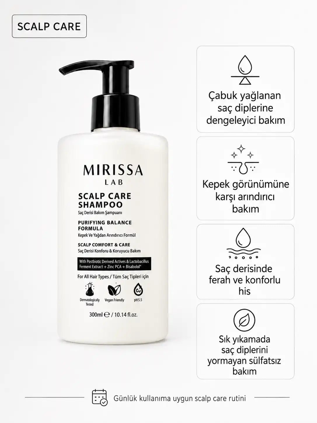 Mirissa Lab sulfate-free salt-free scalp shampoo 300 ml