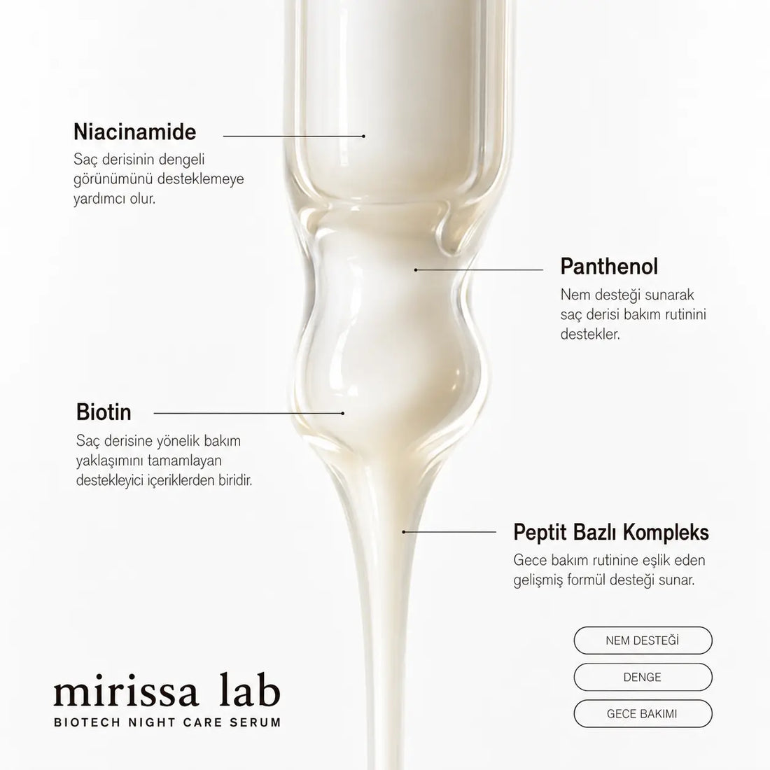 Mirissa Lab saç serumu içerik ve kullanım bilgileri